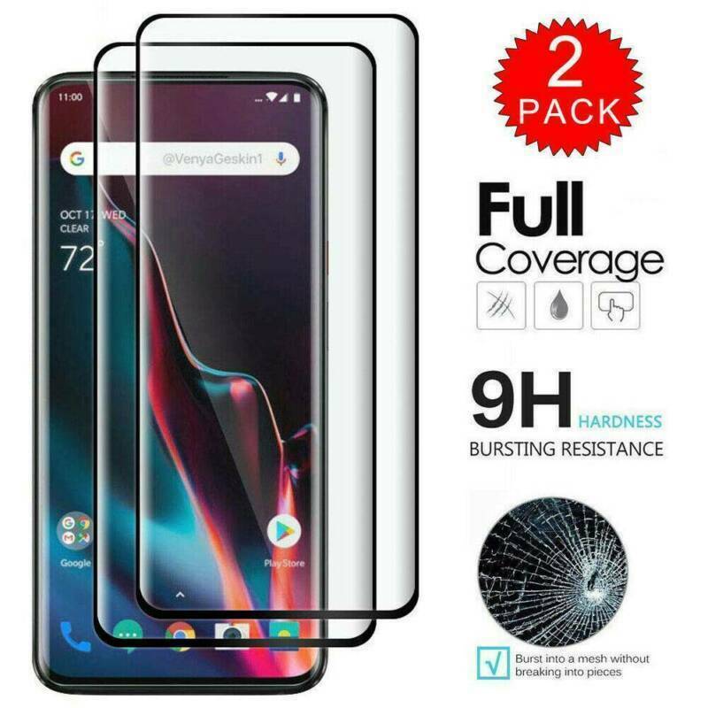 For OnePlus 7T Full Cover 9D Curved Tempered Glass 9H Screen Protector Black