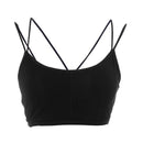 Women Sexy Crop Tops Strap Vest Cut Out Shirt Beach Tank black