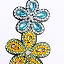 3pcs Full Drill Diamond Painting Hair Clip Flowers DIY Rhinestone Hairpins
