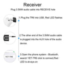 5.0 Audio Receiver Transmitter 3.5mm Jack Music Adapter for Car PC