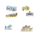 42 pcs Travel Around World Famous Building Craft Scrapbook Decorative Stickers