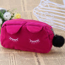 Cute Cosmetic Makeup Bag Case Handbag Travel Toiletry Organizer (Rose Red) A