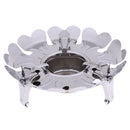 Lotus-Shape Camping Durable Stainless Steel Alcohol Stove for Outdoor Cooking