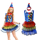 Colorful Circus Clown Costume Princess Fancy Dress Canival Christmas Outfit