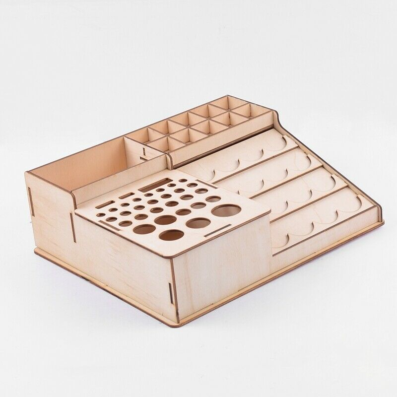 Wooden Paints Bottles Rack Modular Stand Storage Rack DIY Art Painting Tool R2U3