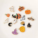14PCS Multicolor Mixed Halloween Series Enamel Charms Pendant Jewelry Findings