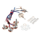 Guitar Circuit Wiring 2V/2T Toggle Pickup Selector A500K B500K Pot White
