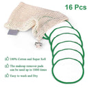 16Pcs Washable Cotton Pad Reusable Soft Makeup Removal Pad for Facial Cleaning