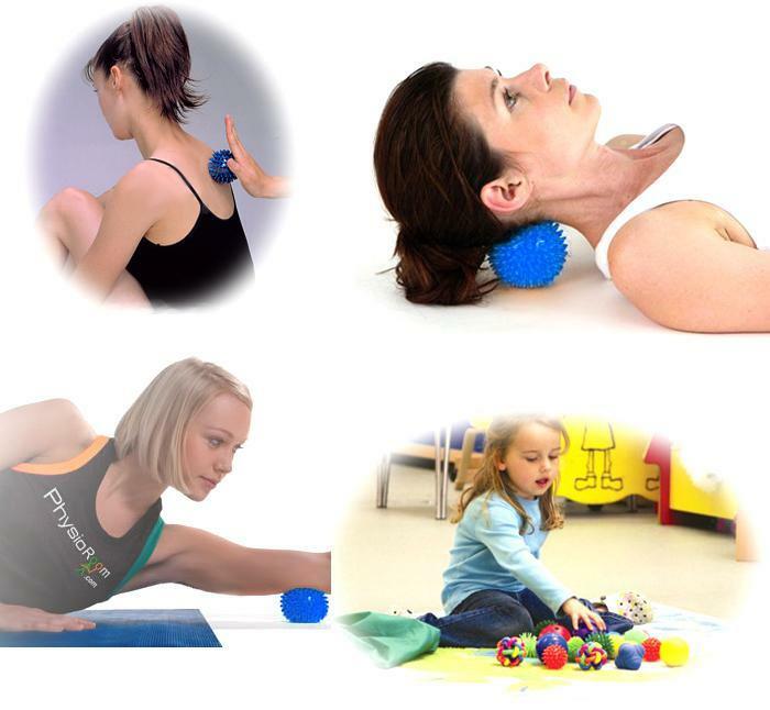 Spiky Massage Ball Reflexology Body Muscle Fitness Stress Relief Blue 55mm