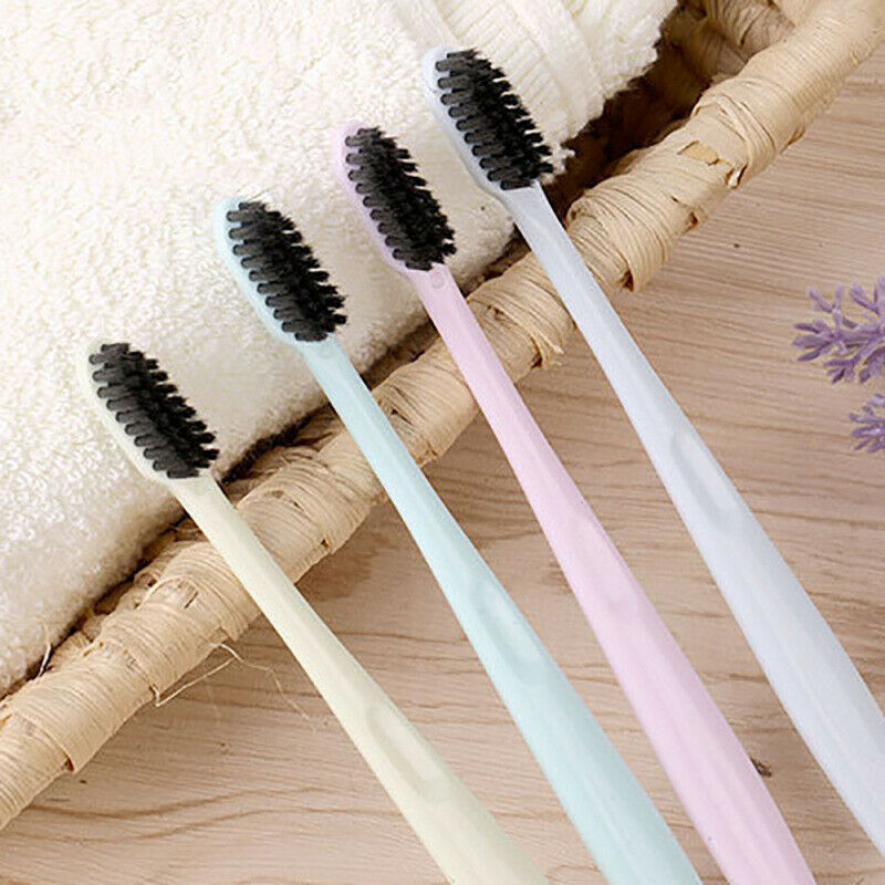 8Pcs Bamboo Charcoal Nano Ultra Soft Oral Hygiene Toothbrush Solid Oral C IZP