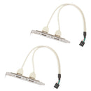 2Pack Motherboard 2 Ports USB 2.0 Hubs to 9Pin Expansion Rear Panel Header