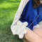 Cute Plush Bear Winter Crossbody Bag Women Crossbody Satchel Bags (White)