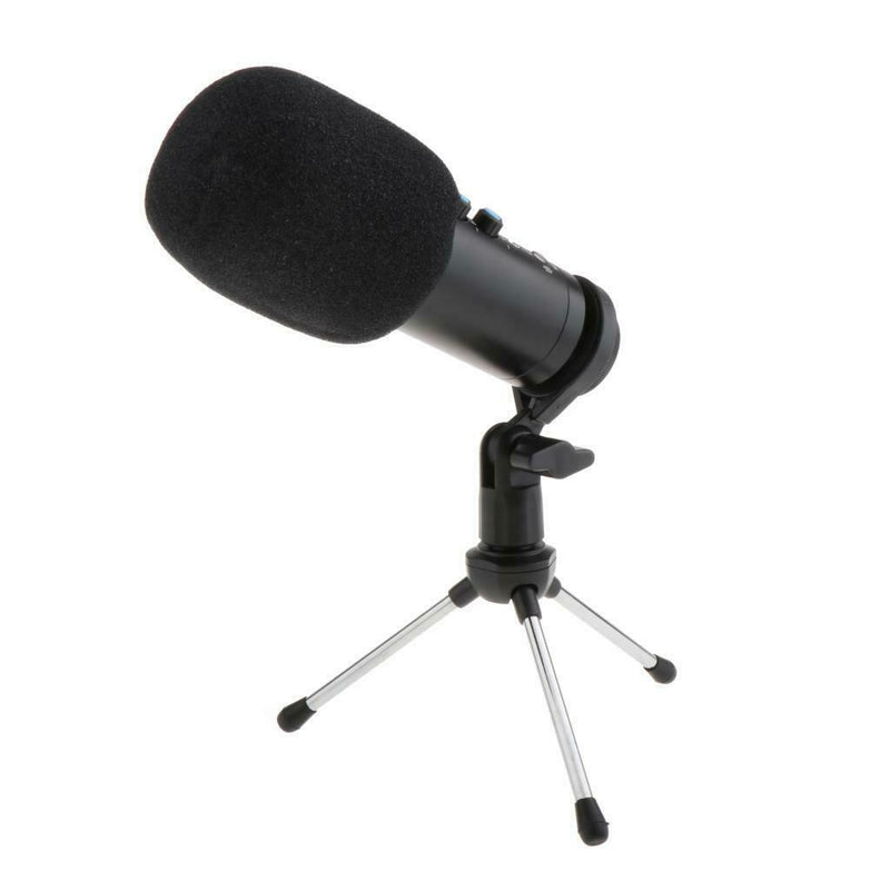 PC USB Condenser Microphone with Tripod Stand for Desktop Laptop Podcasting