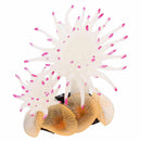 Aquarium Artificial Coral Decoration 8.9cm Tall White Fuchsia V3L8