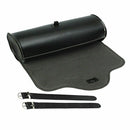 Motorcycle Fork Pouch Luggage Saddle Tool Barrel PU Leather Roll Bag