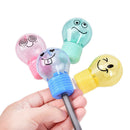 Bulb Pencil Sharpener Creative Plastic For Kids Gifts Stationery School Supplie@