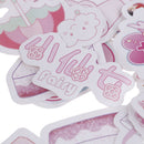 46pcs/box Pink Girlhood DIY Diary Stickers Paper Lables Gifts Packaging Decor 3C