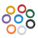 Newly 8X Bright Colors Hollow Silicone Key Cap Covers Topper Keyring Key Rings