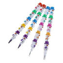 4Pcs Stackable Snowman Crayons And Pencils N9H8