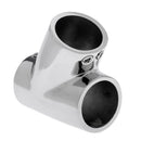 2pcs 316 Stainless Steel Boat Handrail Fittings 60 Degree Tee 7/8"