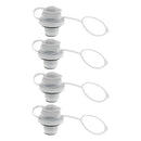 4pcs Universal Screw Air Valve Caps Inflatable Boat Kayak Raft Spare Part White