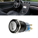 19mm Momentary BLUE LED Marine Car Stainless Horn Push Button Light Switch DC12V