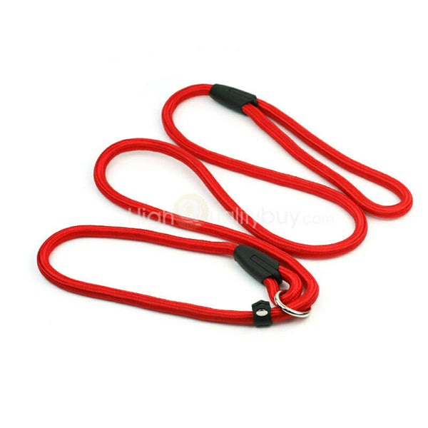 1.35m Durable Pet Cute Dogs Red Nylon Adjustable Loop Slip Leash Rope Lead New