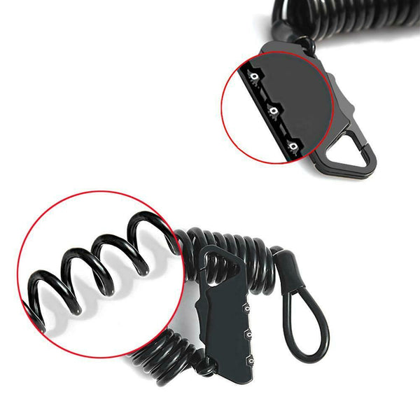 Mini PVC 1400mm Fold Backpack Cycling Helmet Cable Password Bicycle Lock #gib
