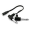 Black 3.5mm 1/8inch Stereo Female to 2x 6.35mm 1/4" Mono Male Y Splitter Cable