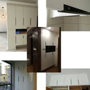 Fashion Black Hidden Cabinet Handles Zinc Alloy Kitchen Cupboard Pulls Draw E1U6