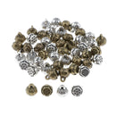 50pcs Lotus Flower Charms For Jewelry Making Crafting DIY Necklace Bracelet