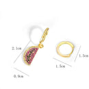 Fruit Watermelon Asymmetric Earrings Pendant Earrings Short Earrings Dance  U1O8