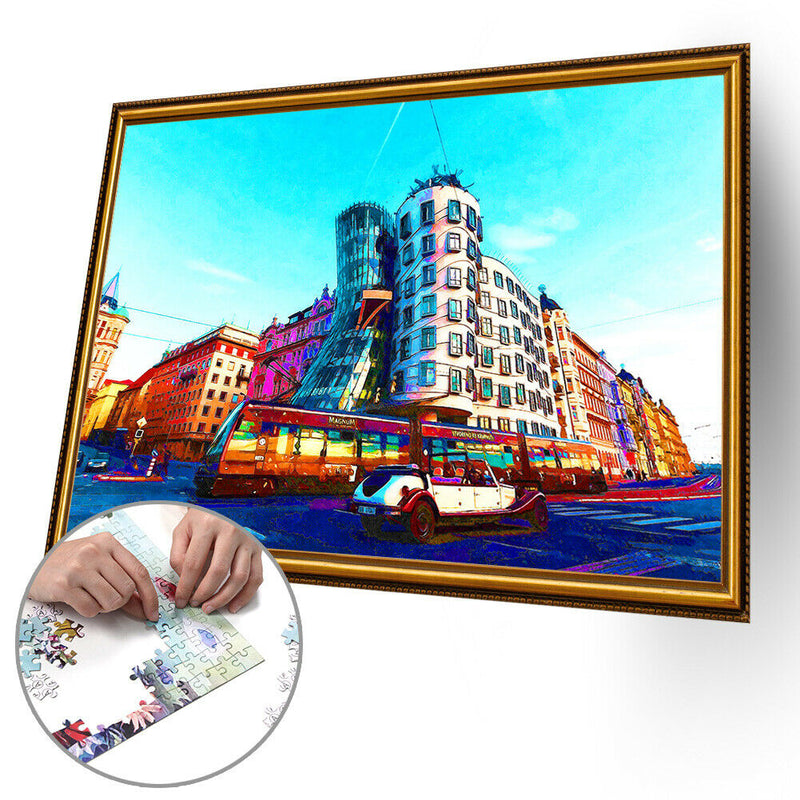 Colorful Street View Paper Puzzles 1000pcs Adults Kids Jigsaw Assemble Toys