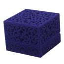 Hollow Engagement Wedding Jewelry Box Holder Display Gift Ring box Blue