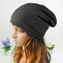 Winter Solid Color Unisex Hip-hop Cap Beanie Hat Slouch Hat Black