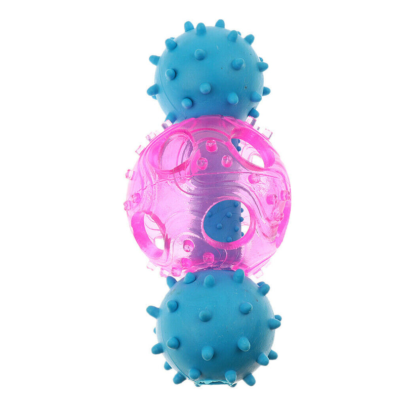 Pet Dog Feeding Barbell Food Leaking Dogs Training Playing Toys Great Gifts