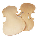 4 Pieces Violin Front Back Plate Solidwood Unfinished Violin DIY Parts 4-4