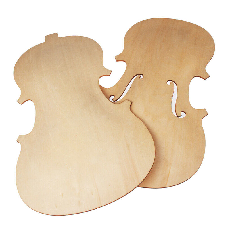4 Pieces Violin Front Back Plate Solidwood Unfinished Violin DIY Parts 4-4