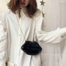 Lips Women PVC Handbags Chain Messenger Bags Shoulder Party Clutch (Black)