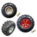 130mm Plating Hub Wheel Rims with Soft Rubber Tires for RC 1:10 On Road Car