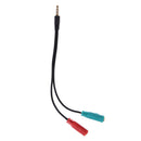 2 in 1 Splitter 4 Pole 3.5mm Audio earphone headset to 2 female jack Headph