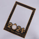 2021 Happy New Year Photo Booth Props Paper Photo Frame Xmas Decors For ParS Hn