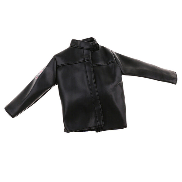 1/6 Scale Black PU Leather Male Jacket Coat Clothes Clothing for 12 inch Action