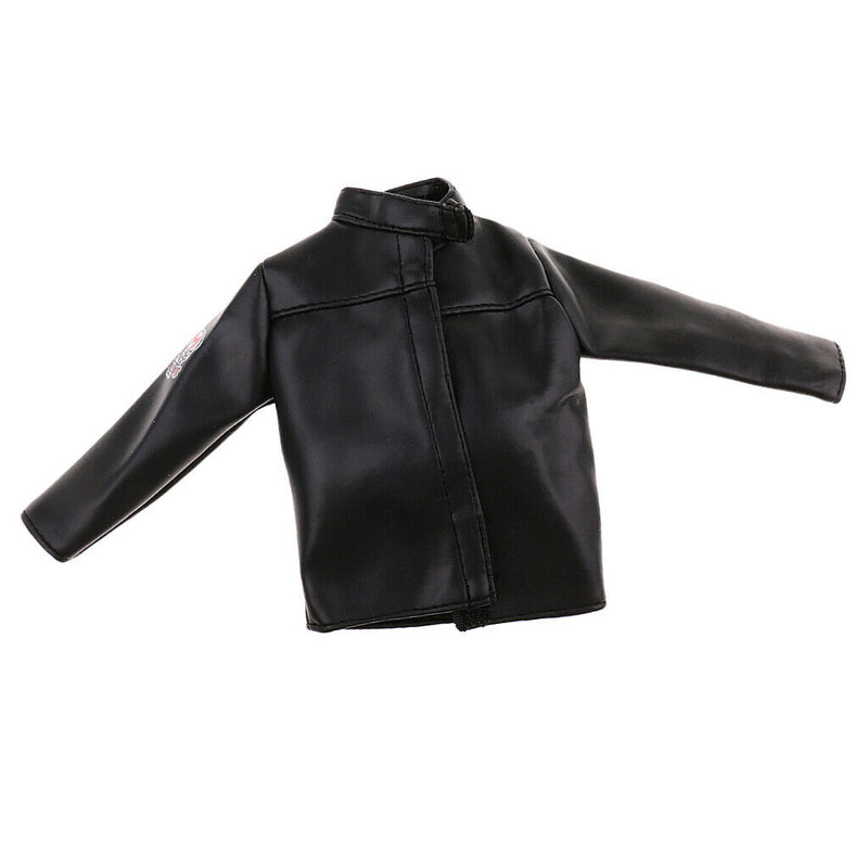 1/6 Scale Black PU Leather Male Jacket Coat Clothes Clothing for 12 inch Action