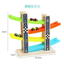 Ramp Racer Race Track for Toddlers and 4 Wood Cars, Race Car Ramp Set, Kids
