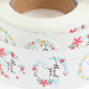 500pcs/roll round floral thank you stickers scrapbooking for package seal lSEAU