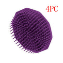 4pcs Silicone Shampoo Scalp Shower Body Washing Hair Massage Massager Brush Comb