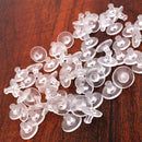 100pcs Silicone Earring Backs 11mm Clear Soft Rubber Ear Stud Blocked Stoppers
