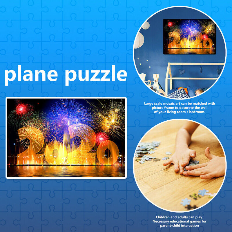 Paper Puzzles Jigsaw 1000pcs Water Fireworks Educational Assemble DIY Toys