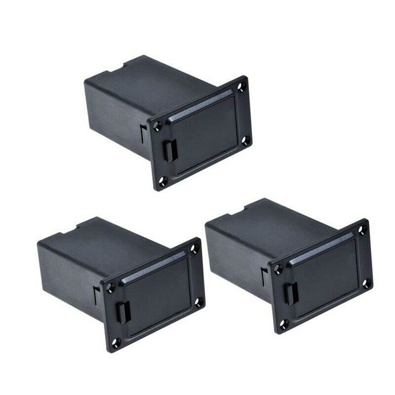 6pcs Black 9v Battery Holder/case/box Compartment Cover Case Guitar&bass Pi